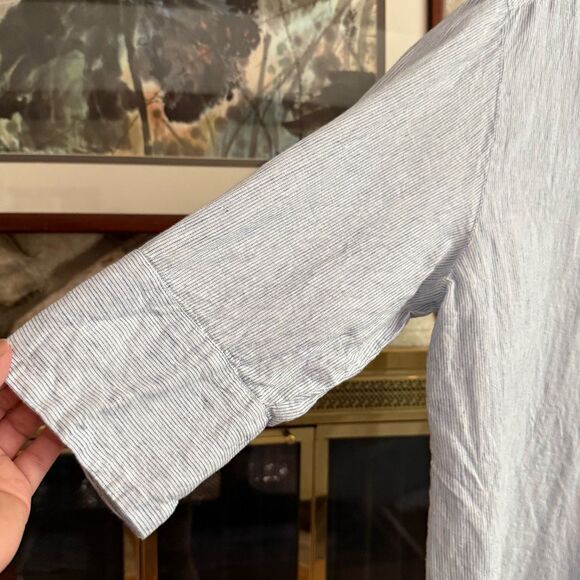 Opus womens Fython spirit 3/4 sleeve linen/cotton  blend button up blouse - Picture 6 of 11